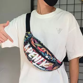 Сумка через плечо с трафаретной печатью для мужчин и женщин Fanny Pack Banana Sling Bag