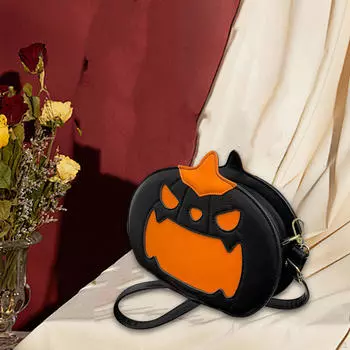 Сумка через плечо с тыквой на Хэллоуин, женская, для покупок, весна Black Mouth