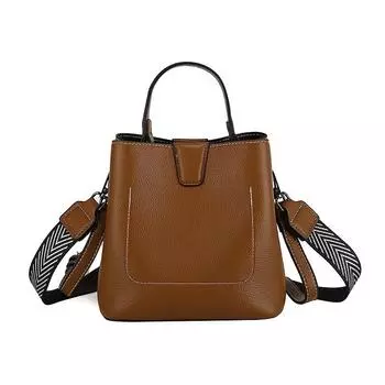 Сумка через плечо с ведром Женская большая сумка Дизайнерская простая женская сумка с принтом Женская сумка Bolsos чёрный