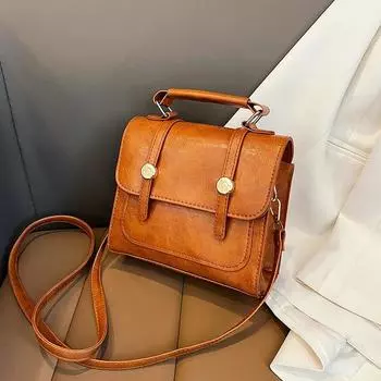 Сумка через плечо с внутренним карманом для женщин Hasp Zipper сплошной клапан PU сумки модные