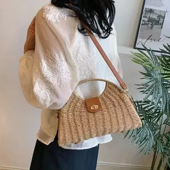 Сумка через плечо с внутренним отделением для женщин, повседневные сумки для травы, большая вместимость, прочный замок, высокое качество