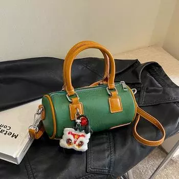 Сумка через плечо с внутренним отделением для женщин Сумки из ПУ с однотонной молнией контрастных цветов модные новые