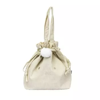 Сумка через плечо с завязками Miffy Corduroy Beige [Sifre] женская B156.Face