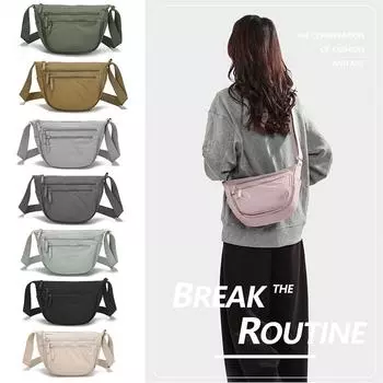 Сумка через плечо, спортивная сумка на плечо, однотонная маленькая сумка светло-серый