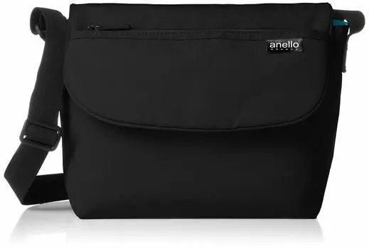 Сумка через плечо SPS Легкая меланжевая полиэстеровая Messenger S Черная [Anello Grande] GU-A0961 водоотталкивающая