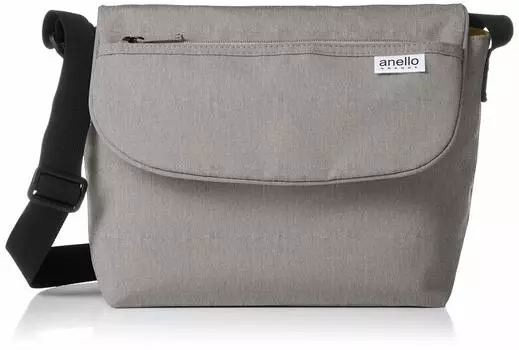 Сумка через плечо SPS Легкая меланжевая полиэстеровая сумка Messenger S Светло-серая [Anello Grande] GU-A0961 водоотталкивающая