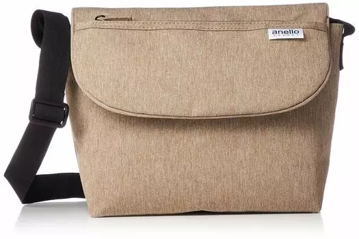 Сумка через плечо SPS Легкая меланжевая полиэстеровая сумка Messenger S бежевого цвета [Anello Grande] GU-A0961 водоотталкивающая