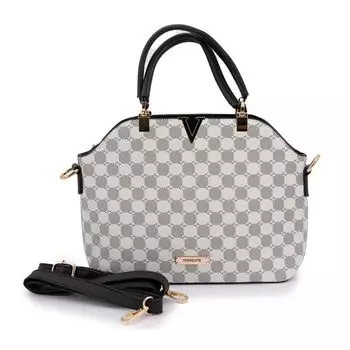 Сумка через плечо среднего размера с графическим узором и золотым логотипом Женский TORRENTE Petit коричневый