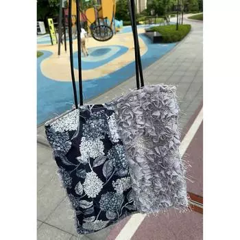 Сумка через плечо Star Song Qian Retro Fairy, новая китайская холщовая сумка-тоут ручной работы с кружевом и гортензией