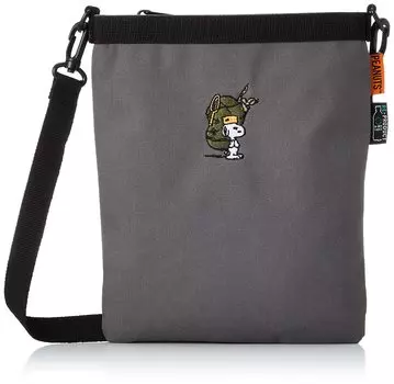 Сумка через плечо Сумка через плечо Tote Sacoche Pouch Crossbody Легкая, маленькая Изготовлена из переработанного полиэфирного материала 0246 Темно-серый [Snoopy] RE-PET Мужская