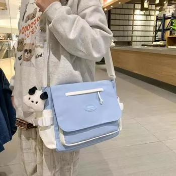 Сумка через плечо Сумка Messanager Нейлоновая сумка через плечо большой вместимости для пар чёрный