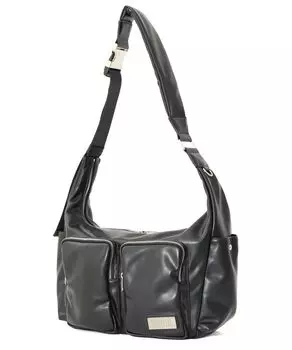 Сумка через плечо СУМКА-МЕССЕНДЖЕР из ИСКУССТВЕННОЙ КОЖИ ЧЕРНАЯ [X Girl] Женская чёрный