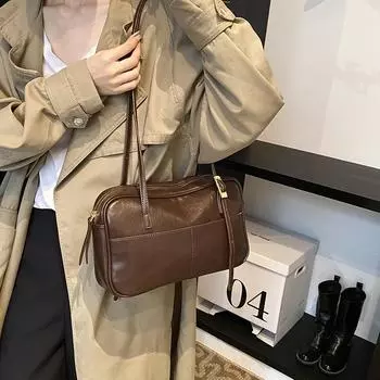 Сумка через плечо Temperament, большая вместимость, портфель, женская, ретро, сумка для путешественников, Boston, сумка подмышкой красный