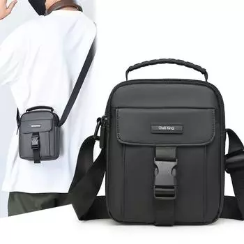 Сумка через плечо Водонепроницаемая мужская сумка через плечо Вертикальная легкая сумка Маленькая сумка чёрный