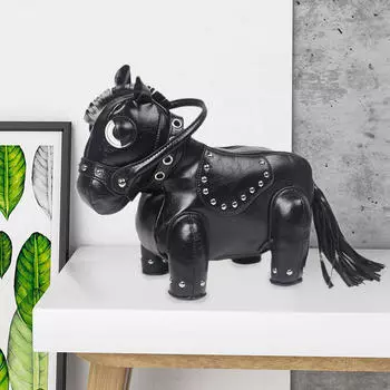 Сумка через плечо в форме лошади, подарочный кошелек для животных, для работы, летней вечеринки, шопинга чёрный