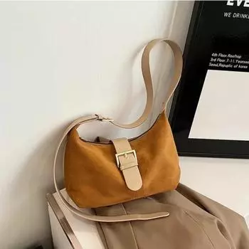 Сумка через плечо в стиле ретро для женщин с большой вместимостью, нишевый дизайн, простая матовая ямочка, высокое качество