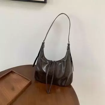 Сумка через плечо в стиле ретро для женщин, осень-зима, ленивая мода, корейская сумка-тоут, большая вместимость, сумка через плечо