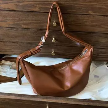 Сумка через плечо в стиле ретро для женщин 2025 года, большая вместительная сумка-мессенджер, модная сумка через плечо чёрный