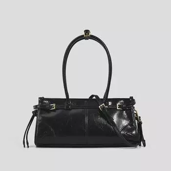 Сумка через плечо в стиле ретро European & American Baguette 2024 года — женская сумка большого размера для поездок на работу и обратно на осень/зиму