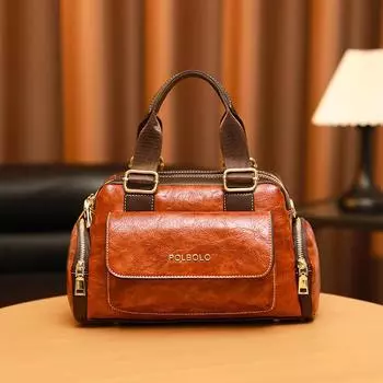 Сумка через плечо в стиле ретро, женская сумка, простая женская сумка для ежедневных поездок на работу темный кофе