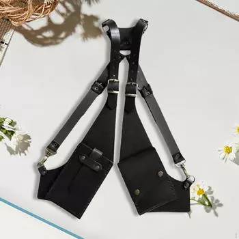 Сумка через плечо в стиле стимпанк, удобная сумка для работы, езды на мотоцикле Black