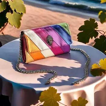 Сумка через плечо в стиле «Званый ужин» для мужчин и женщин с контрастными панелями розовый