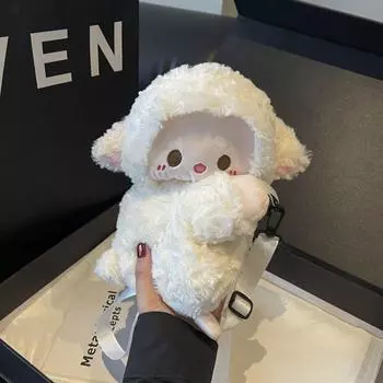 Сумка через плечо в виде куклы, игрушки, мягкого животного, мягкого пушистого щенка, рюкзака в виде овцы, сумки через плечо, подарков на день рождения Sheep