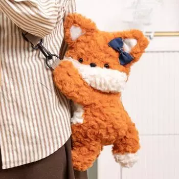 Сумка через плечо в виде слона и кролика, рюкзак с изображением мультяшных животных, милый нагрудник, плюшевая сумка для отдыха на открытом воздухе brown-bear