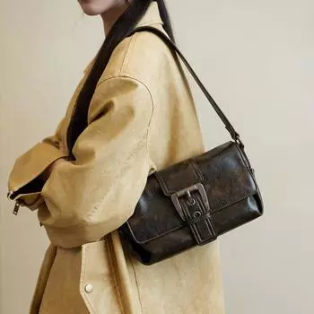 Сумка через плечо в винтажном стиле для женщин через плечо сумка через подмышку женская