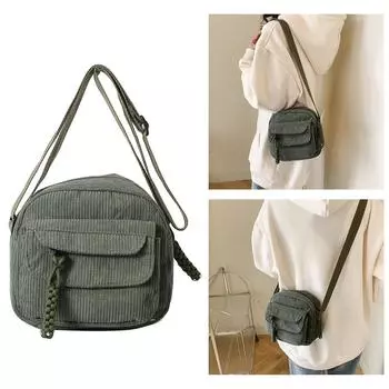 Сумка через плечо, вельветовая сумка-мессенджер, сумка для мобильного телефона для девушек и женщин, модная сумка через плечо, винтажная мини-квадратная сумка чёрный