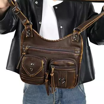 Сумка через плечо, винтажная сумка через плечо, женская сумка через плечо чёрный