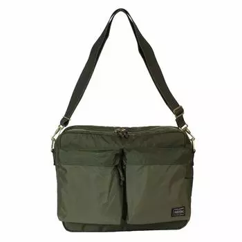 Сумка через плечо Yoshida Bag Porter цвета оливы и коричневого цвета [PORTER FORCE] 855-07415 2.