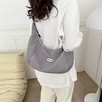 Сумка через плечо женская 2024 года, новая модная повседневная простая сумка-пельмень большой вместимости, модная сумка через плечо для поездок на работу розовый