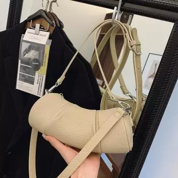 Сумка через плечо женская 2024 новая сумка осень универсальная простая высококачественная женская взрывная сумка через плечо цилиндр