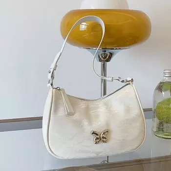 Сумка через плечо женская 2024 новая текстура иностранный стиль женская нишевая дизайн ins модная сумка через плечо чёрный