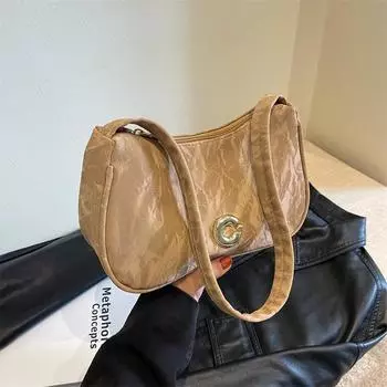 Сумка через плечо женская 2024 осень новая корейская версия сумка через подмышку нишевый дизайн иностранный стиль мода повседневная простая маленькая квадратная сумка