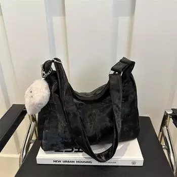 Сумка через плечо женская 2025 новая летняя сумка через плечо большая вместительная сумка-тоут белый