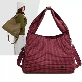 Сумка через плечо женская, большая вместимость, сумка через плечо, однотонная сумка-тоут красный