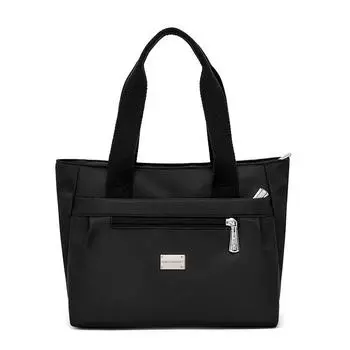 Сумка через плечо женская большая вместительная нейлоновая сумка-тоут для мамы сумка подмышкой чёрный