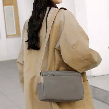 Сумка через плечо женская холщовая сумка для улицы большая вместительная сумка через плечо кофейный