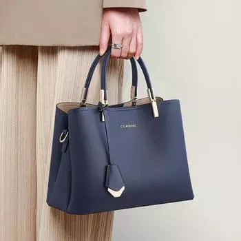 Сумка через плечо женская кожаная сумка большая вместимость сумка для мамы подарок на день рождения для людей среднего возраста практичная и универсальная