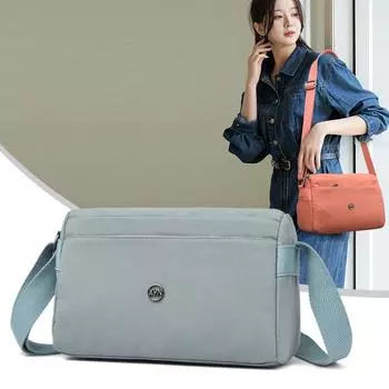 Сумка через плечо женская маленькая сумка через плечо легкая горизонтальная многослойная карманная нейлоновая сумка сумка для матери арбуз красный