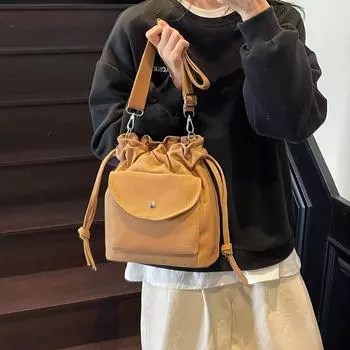 Сумка через плечо женская многокарманная маленькая сумка студенческая дорожная сумка через плечо чёрный