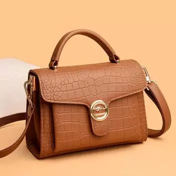 Сумка через плечо женская модная сумка с принтом аллигатора женская сумка через плечо чёрный