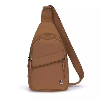 Сумка через плечо женская нагрудная сумка легкая водоотталкивающая нейлоновая сумка на плечо для улицы коричневый