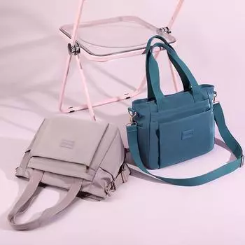 Сумка через плечо, женская нейлоновая сумка через плечо, сумка для мам среднего и пожилого возраста, большая вместительная сумка розовый