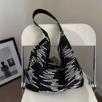 Сумка через плечо женская новая модная большая сумка для поездок на работу 2024 года сумка в иностранном стиле одно плечо универсальная сумка-тоут сумка для пельменей белый