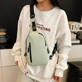 Сумка через плечо, женская однотонная многофункциональная сумка через плечо белый