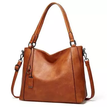 Сумка через плечо женская осень-зима из мягкой кожи модная тенденция повседневная жёлтый