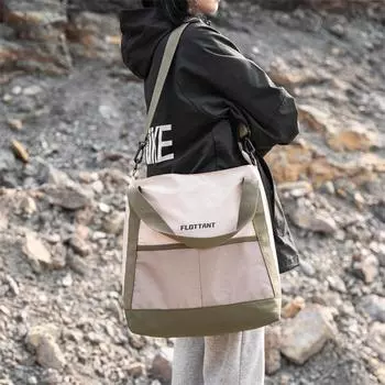 Сумка через плечо Женская повседневная нейлоновая сумка-тоут Дорожный рюкзак чёрный